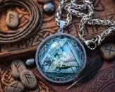 Edelstahl Valknut Amulett